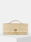 Clutch aus Stroh – Khaki