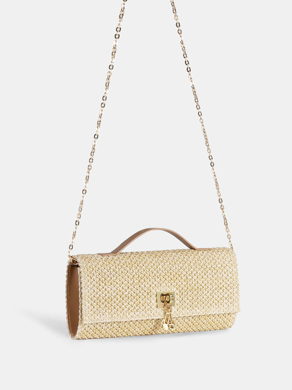 Clutch aus Stroh – Khaki
