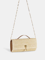 Clutch aus Stroh – Khaki