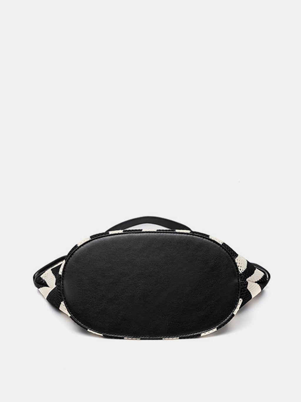 Hobo-Bag aus Netzgewebe im Streifen-Design