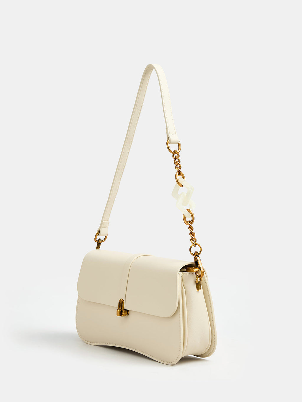Schultertasche mit Überschlag
