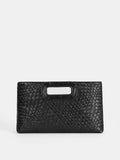 Clutch in Flechtoptik mit Cut-out-Detail