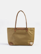 Shopper in Lederoptik – Khaki