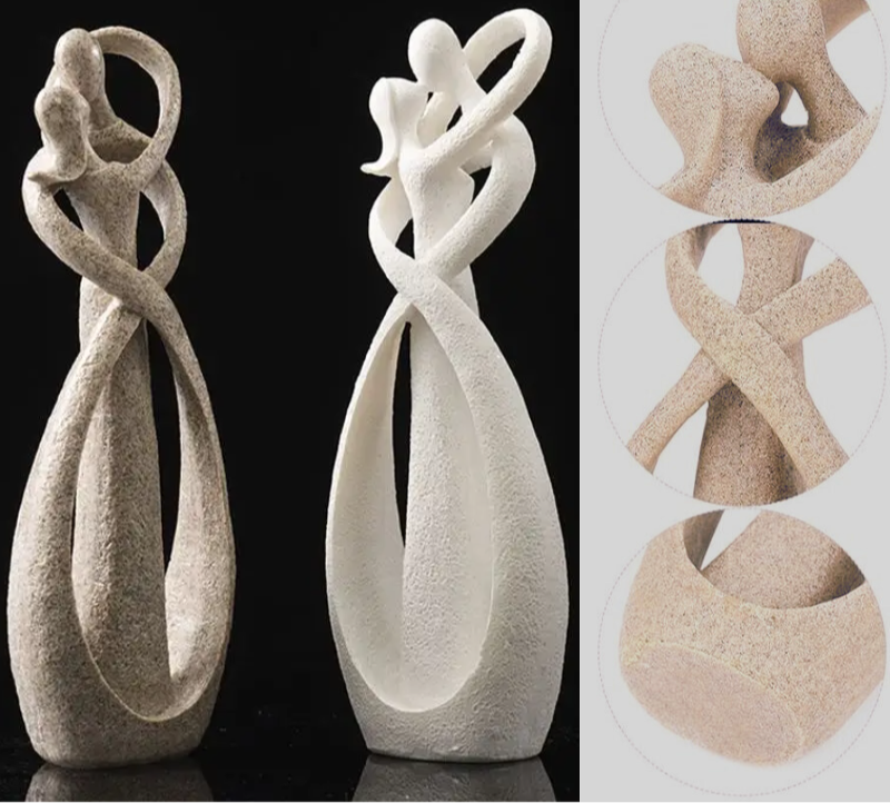 Infinity Embrace: Abstrakte Statue der Ewigen Liebe