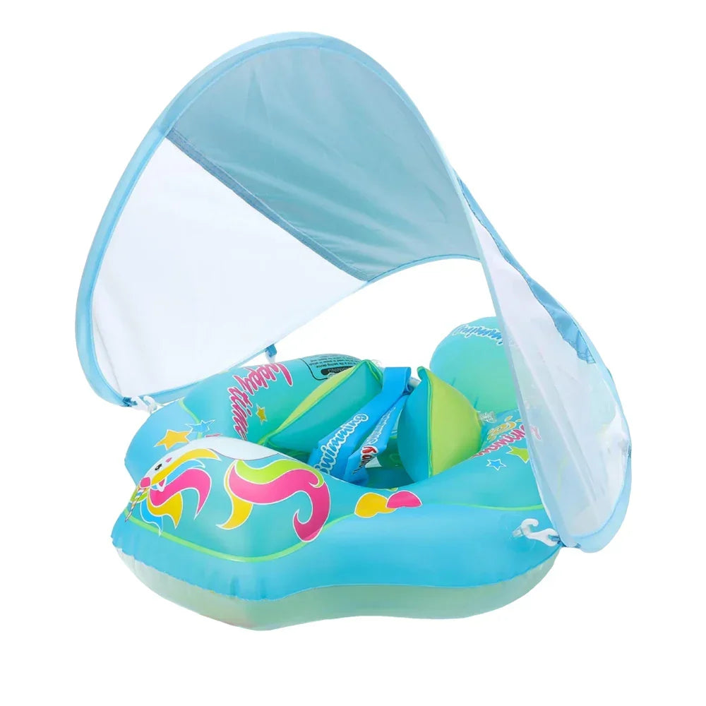 Aufblasbarer Baby Schwimmring mit Sonnendach – Schutz sowie Spaß