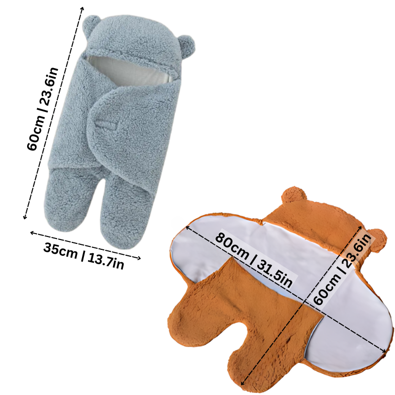 CuddleBear Baby Wickeldecken – Weich, Warm sowie Sicher