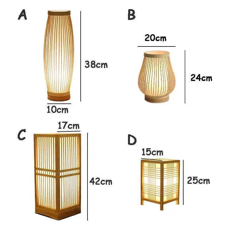 Japanische Tischlampe aus Bambus: Zen-Stil Stimmungsbeleuchtung