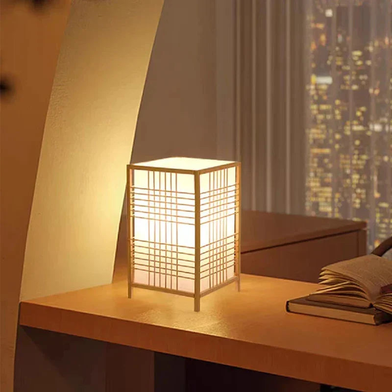 Japanische Tischlampe aus Bambus: Zen-Stil Stimmungsbeleuchtung
