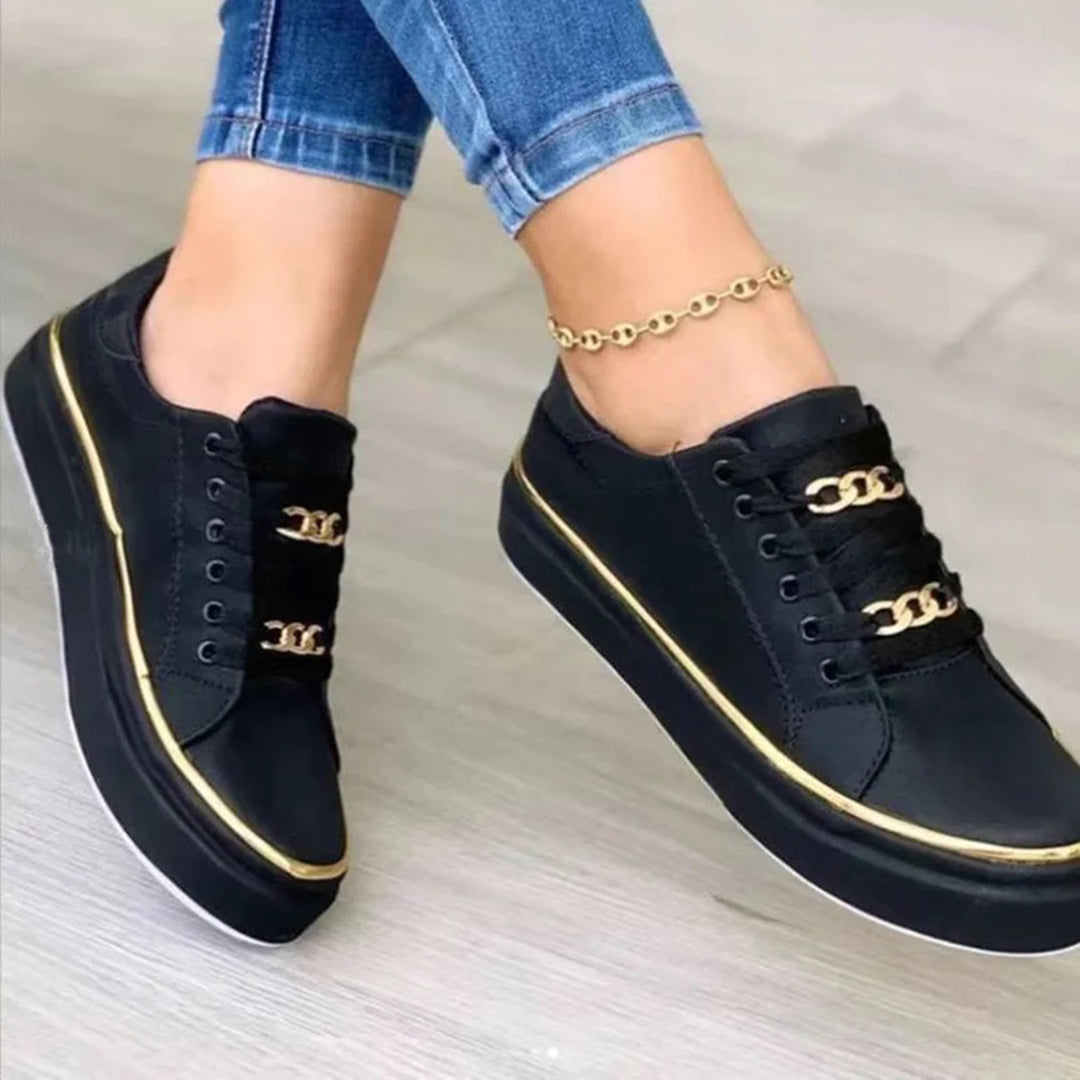 Luxe Glanz Sneakers für Damen – Bequem und Modisch für den Alltag
