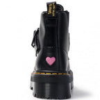 Schnürstiefel mit Schnallendetail und Plateau
