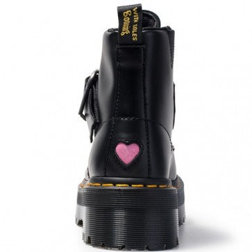 Schnürstiefel mit Schnallendetail und Plateau