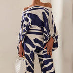 Chic Zweiteiliges Satin-Set für Damen – Weiblich sowie Elegant