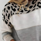 Bequemer Pullover im Leo-Design