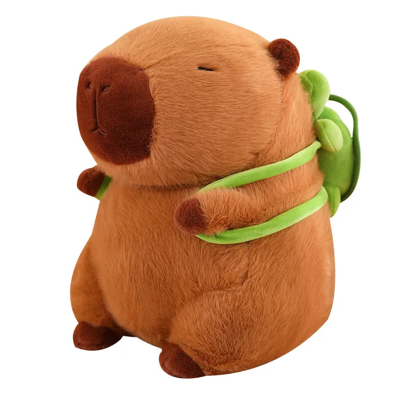 Capybara Plüsch mit Schildkröten-Rucksack – Weich sowie supersüß
