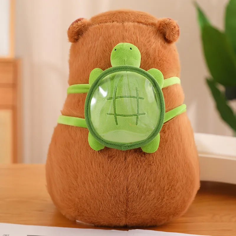 Capybara Plüsch mit Schildkröten-Rucksack – Weich sowie supersüß