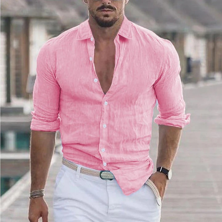 Breeze Luxe Leinen Hemd – Frisch und Bequem für Herren
