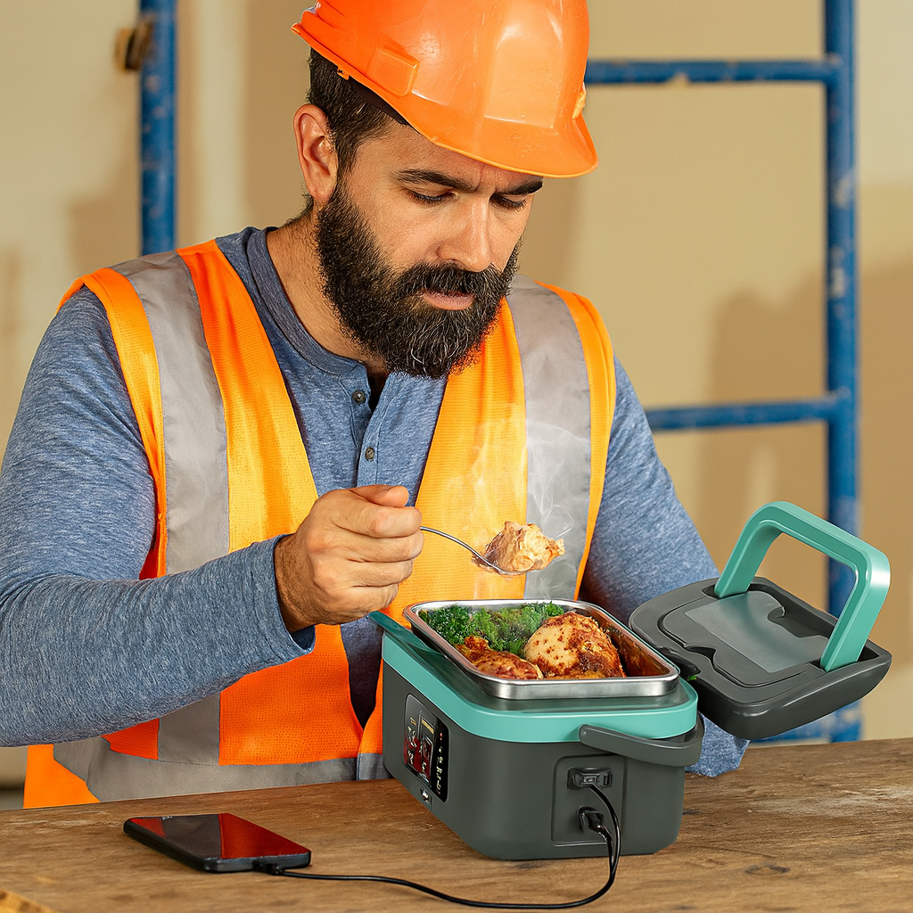 Elektrische Lunchbox mit Akku – Warmes Essen Unterwegs sowie bei der Arbeit