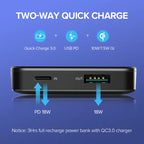 Drahtloses Schnelllade-Powerbank: 10.000mAh Dual-Ausgang