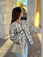 Steppjacke mit geometrischem Muster und lockerer Passform