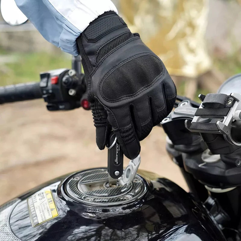 AirFlex Motorradhandschuhe – Atmungsaktives PU-Leder für Komfort sowie Sicherheit