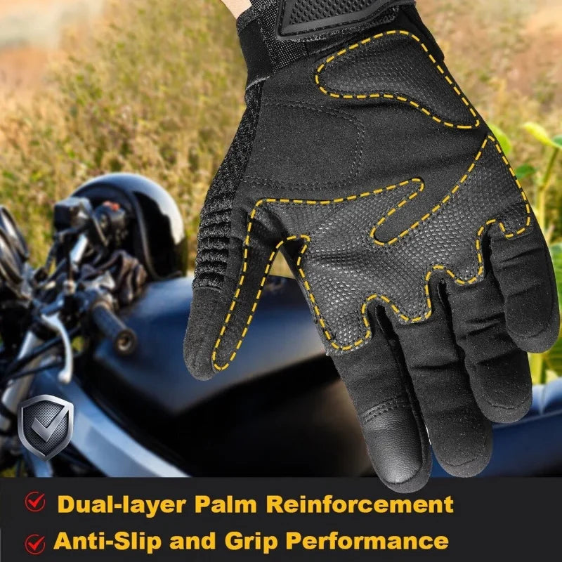 AirFlex Motorradhandschuhe – Atmungsaktives PU-Leder für Komfort sowie Sicherheit