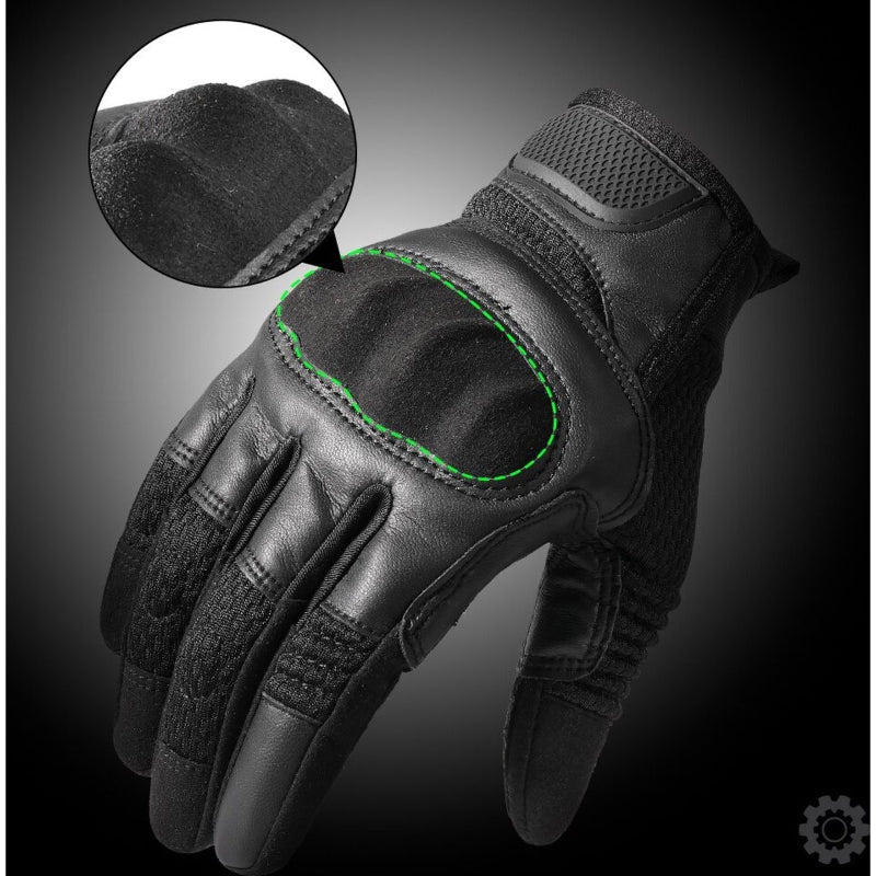 AirFlex Motorradhandschuhe – Atmungsaktives PU-Leder für Komfort sowie Sicherheit