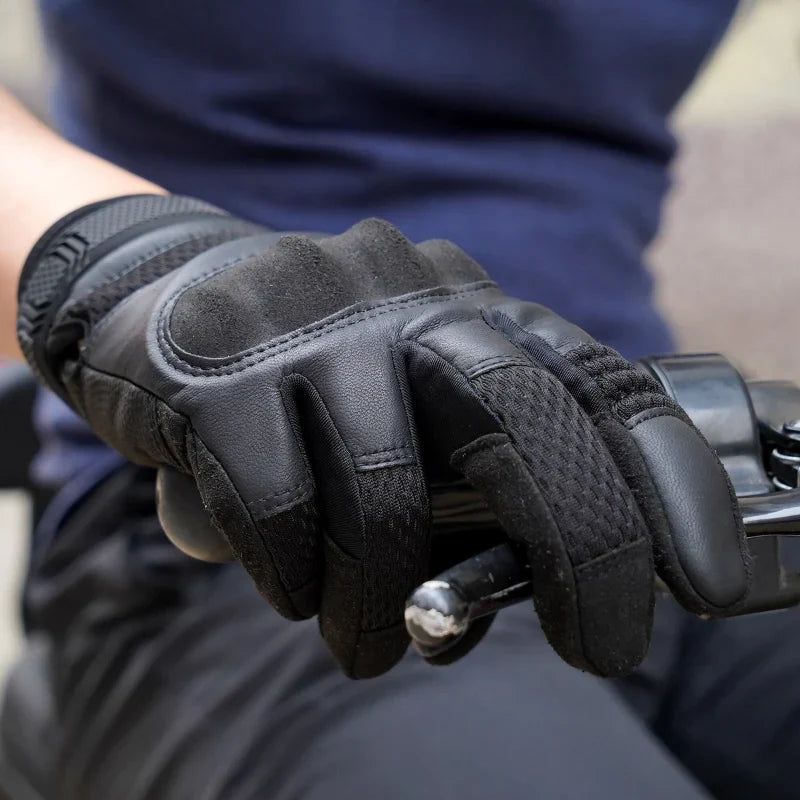 AirFlex Motorradhandschuhe – Atmungsaktives PU-Leder für Komfort sowie Sicherheit