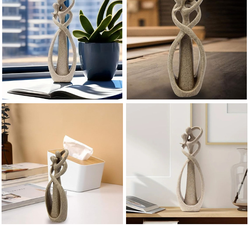 Infinity Embrace: Abstrakte Statue der Ewigen Liebe