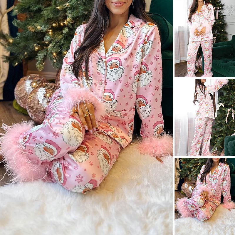 Weihnachtlicher Damen-Pyjama - Festliche Eleganz inklusive Kuschelfaktor