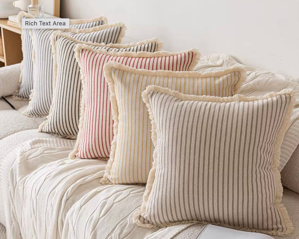 Jacquard Kissenbezug mit Fransen – Zeitlos und Bequem