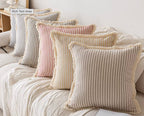 Jacquard Kissenbezug mit Fransen – Zeitlos und Bequem