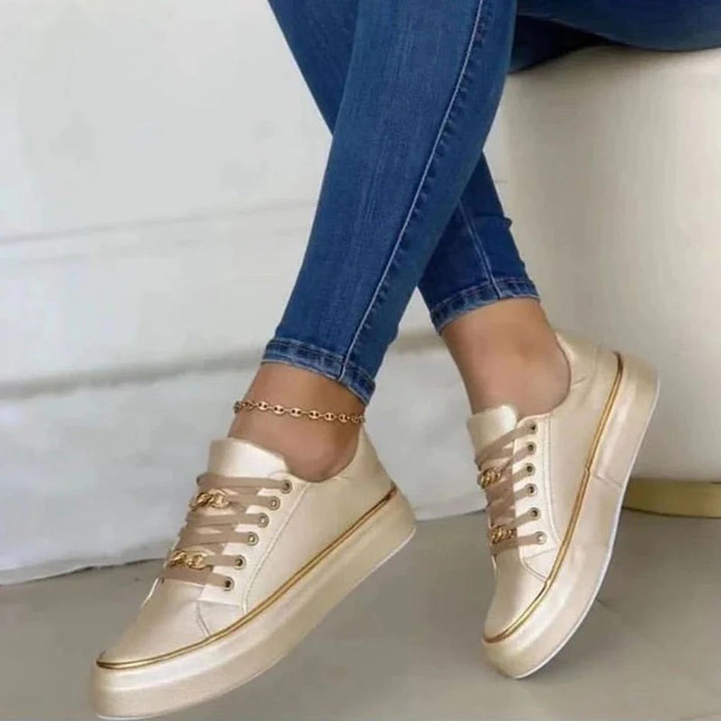 Luxe Glanz Sneakers für Damen – Bequem und Modisch für den Alltag