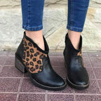 Stiefeletten im Leoparden-Print im Vintage-Look