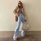 High-Waist Wide-Leg-Jeans mit Slouch-Optik
