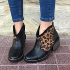 Stiefeletten im Leoparden-Print im Vintage-Look
