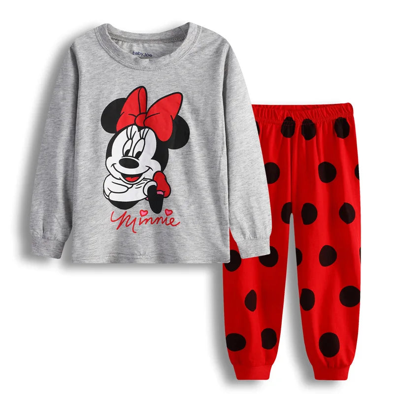 Lotte Prinzessin Pyjama Set für Kinder: Minnie Mouse Zweifarbiger Pyjama Set