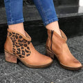 Stiefeletten im Leoparden-Print im Vintage-Look