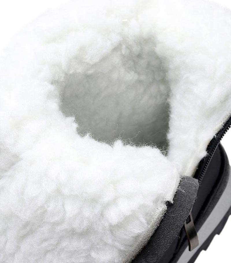 Wadenhohe Stiefel gefüttert – Schwarz