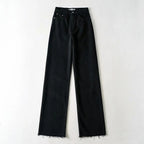 High-Waist Wide-Leg-Jeans mit Slouch-Optik