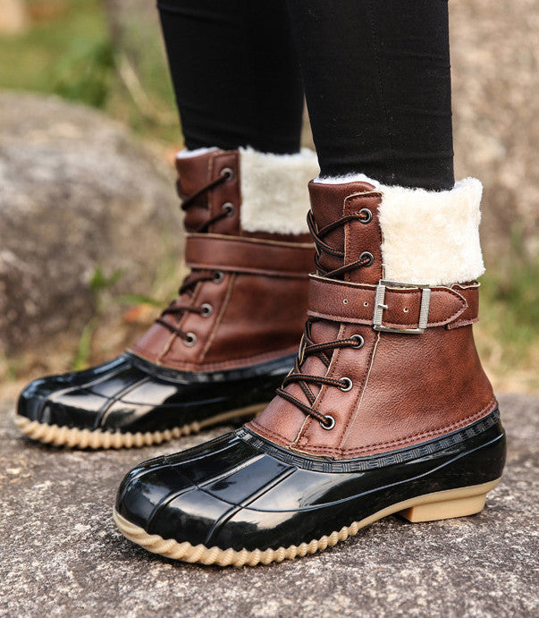 Stiefel im Vintage-Look gefüttert