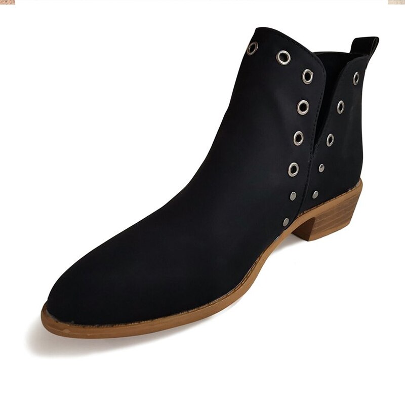 Stiefeletten mit spitzer Zehenpartie