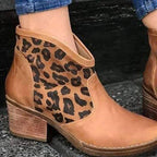 Stiefeletten im Leoparden-Print im Vintage-Look