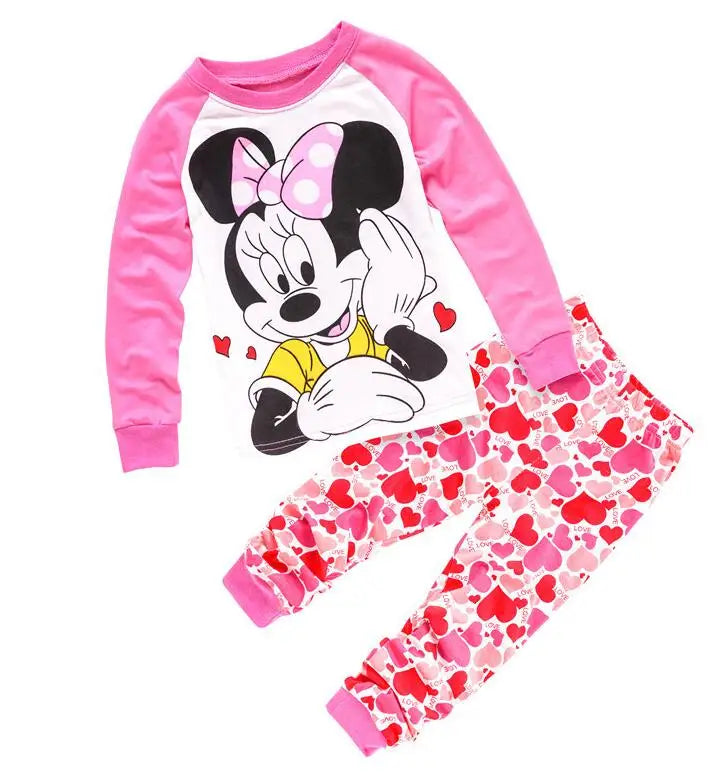Lotte Prinzessin Pyjama Set für Kinder: Minnie Mouse Zweifarbiger Pyjama Set