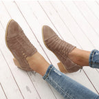 Chelsea-Boots mit Blockabsatz – Rosa