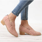 Chelsea-Boots mit Blockabsatz – Rosa