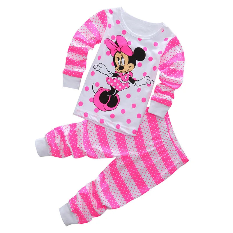 Lotte Prinzessin Pyjama Set für Kinder: Minnie Mouse Zweifarbiger Pyjama Set