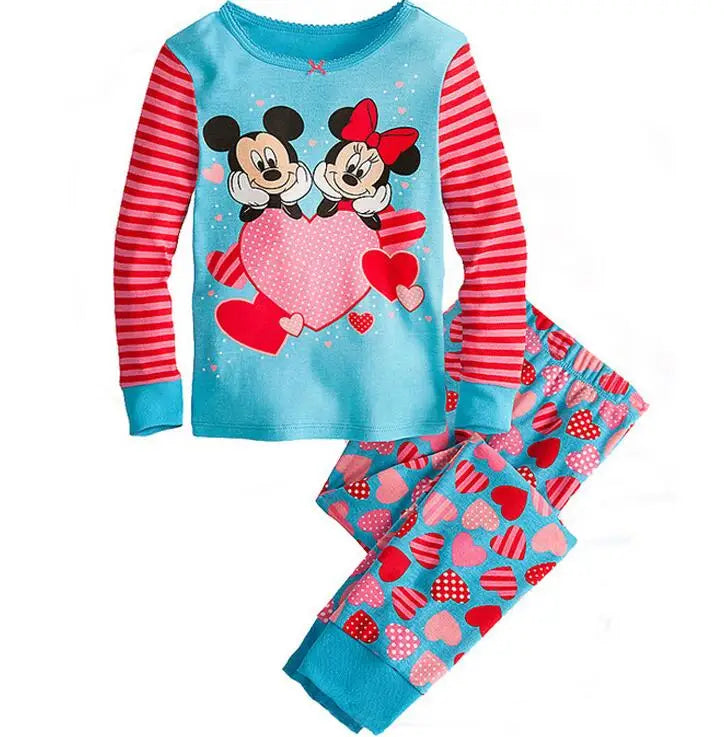 Lotte Prinzessin Pyjama Set für Kinder: Minnie Mouse Zweifarbiger Pyjama Set