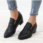 Chelsea-Boots mit Blockabsatz – Rosa