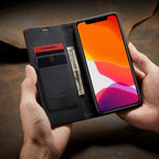 iPhone Leder Flipcase: Magnetisch & Funktional