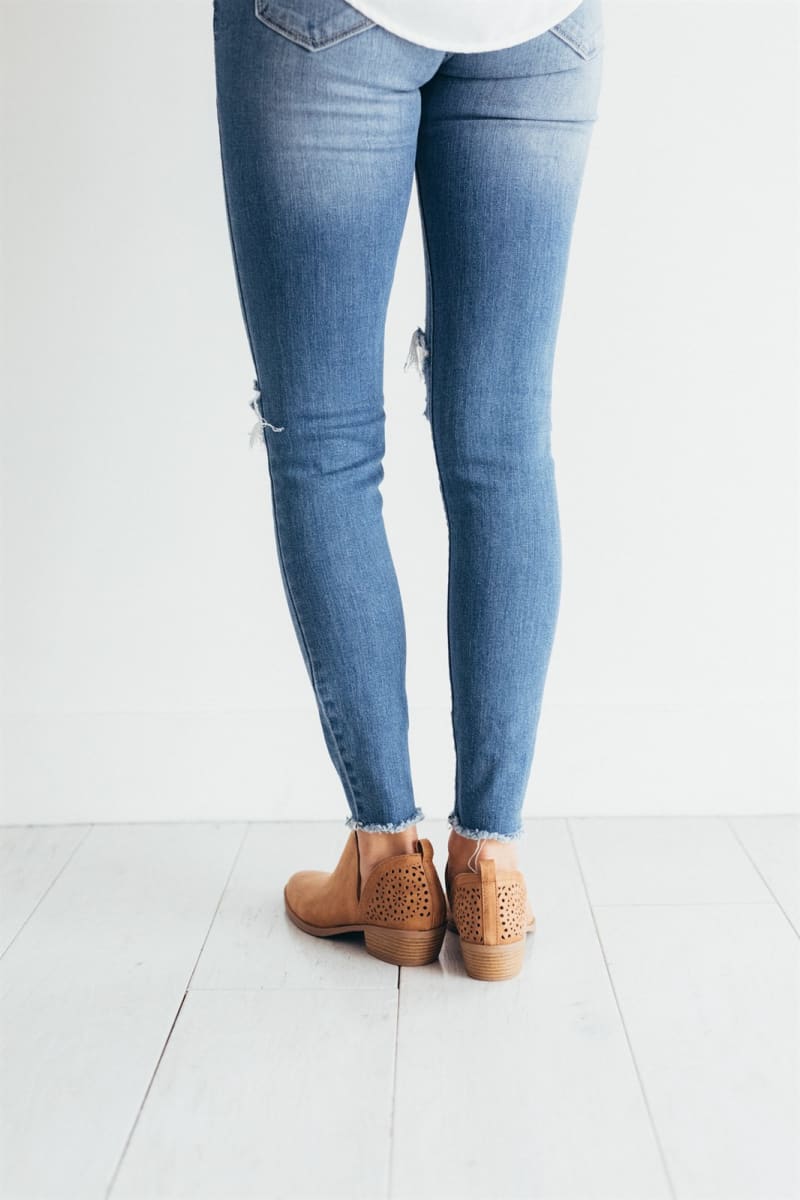 Stiefel im Vintage-Look mit hohem Absatz